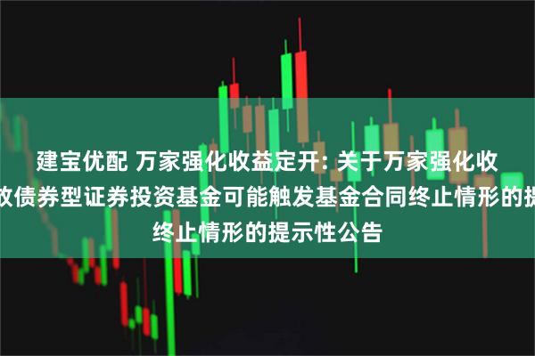 建宝优配 万家强化收益定开: 关于万家强化收益定期开放债券型证券投资基金可能触发基金合同终止情形的提示性公告